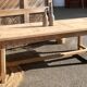 Large renovated family table with 2 extensions in raw solid oak, 3.18m.