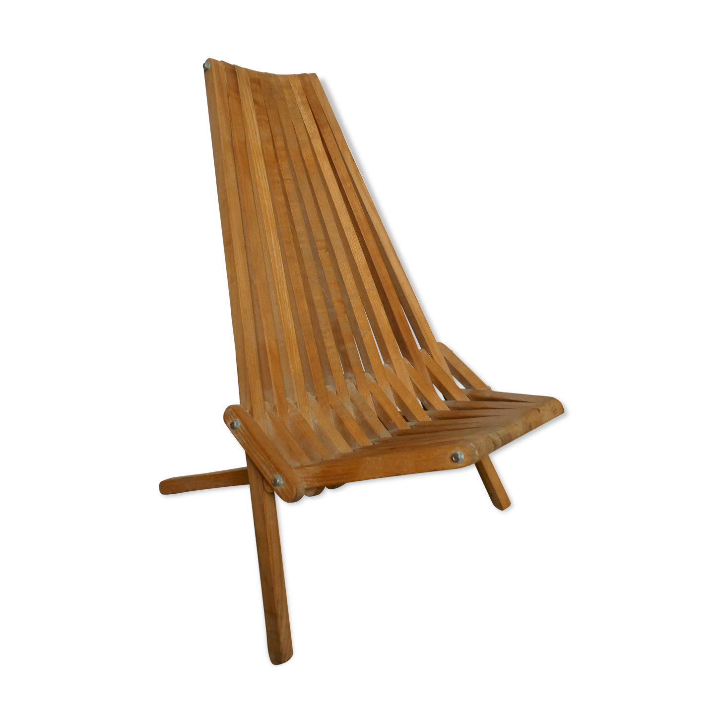 Armchair folding scandinavian teak 60 years