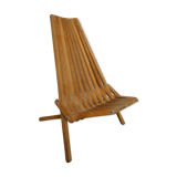 Armchair folding scandinavian teak 60 years
