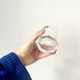 Vintage 6 x Hexagonal Clear Water Glasses, by Luminarc France, 1980s