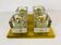 Brass and frosted glass cube wall lamp by Peill & Putzler 1970