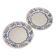 Pair of Castellania plates from Italy with blue fish decoration.