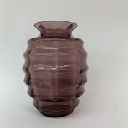 Vase Art déco Doyen en verre violet, années 1930