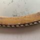 Old oval mirror stitched