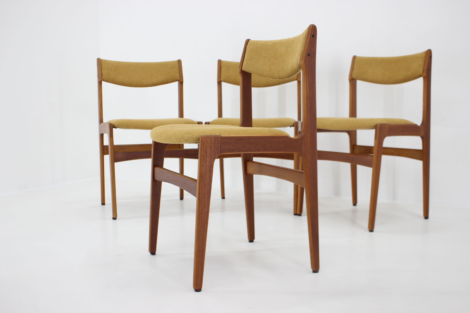 1960s set of four teak dining chairs,denmark