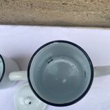 White enamelled coffee maker