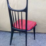 6 black lacquered chairs from the 1950