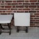 2 vintage folding footrests