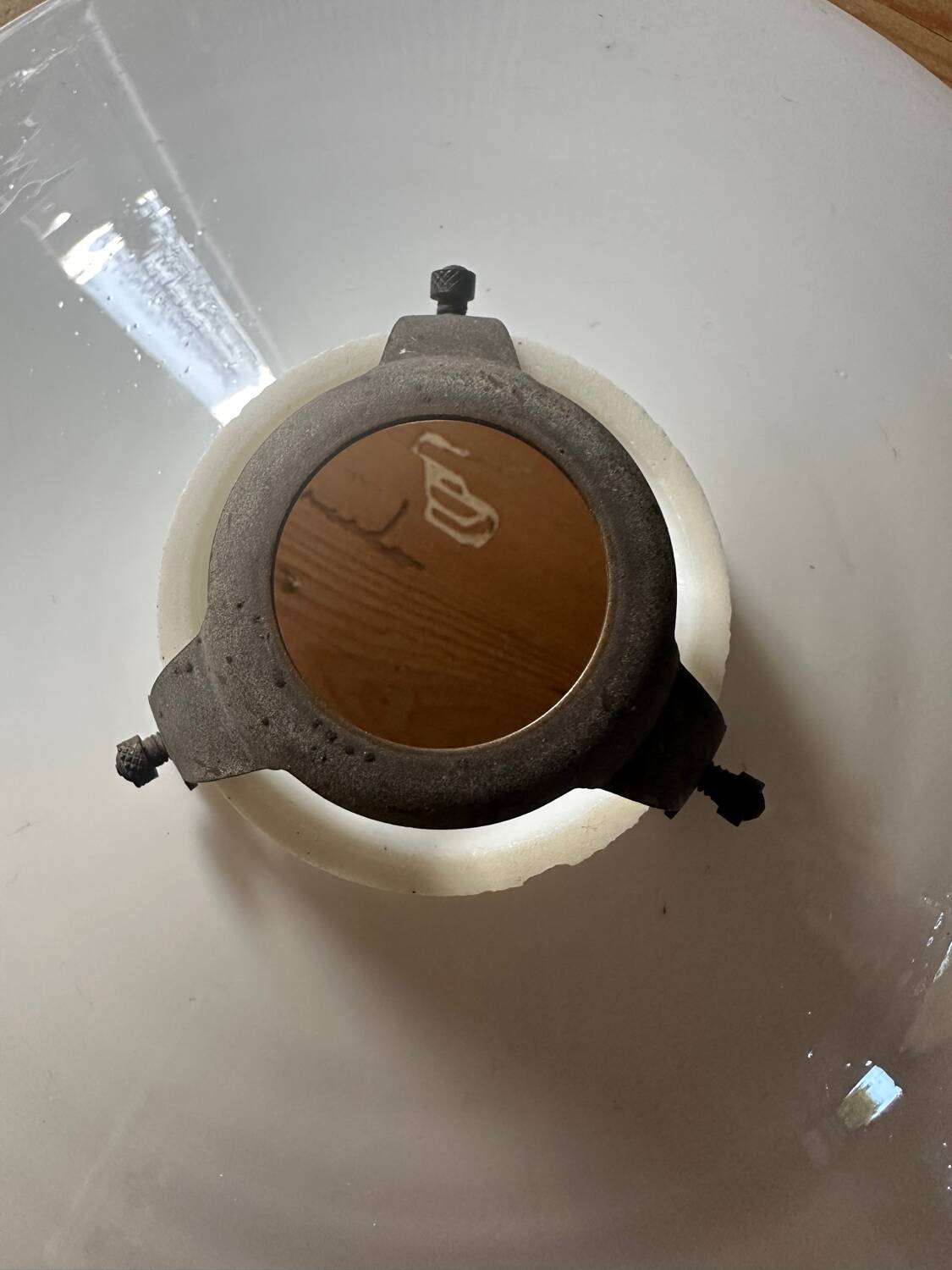 White opaline pendant light