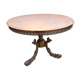 Coffee table marble and bronze Louis XV style