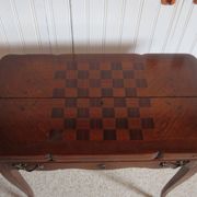 Secretary with mechanism - 4 secret drawers - lock - marquetry chessboard - 1950