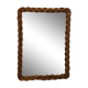 1960s rectangular rattan mirror - 65x48cm