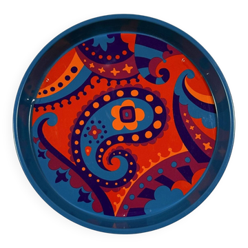 Vintage Flowerpower tin tray 1970’s