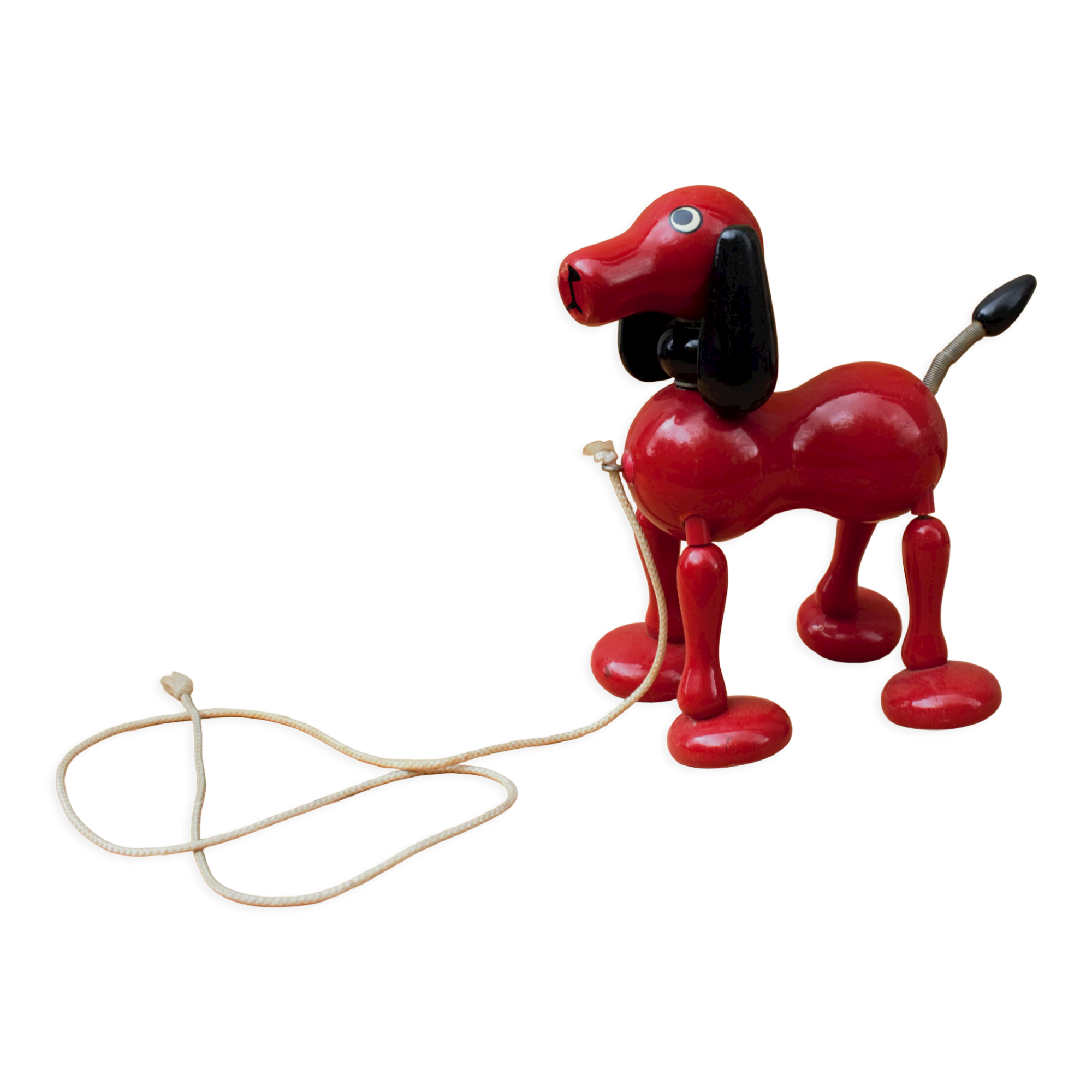 Old dog toy red wood retro