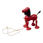 Old dog toy red wood retro