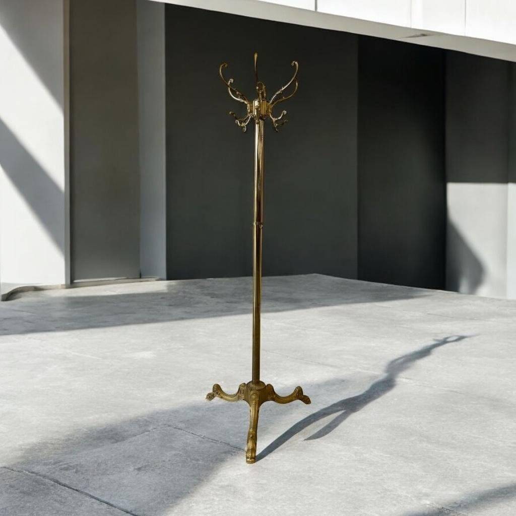 Vintage Gold Coat Rack / Floor Coat Rack