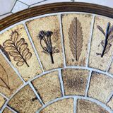 Table basse ronde  herbier - Roger Capron