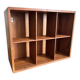 Vintage wall shelf in Scandinavian/Danish teak – 6 compartments – 1960s
