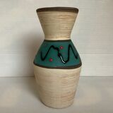 Matte green beige vase Germany