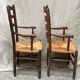 Pair of straw armchairs