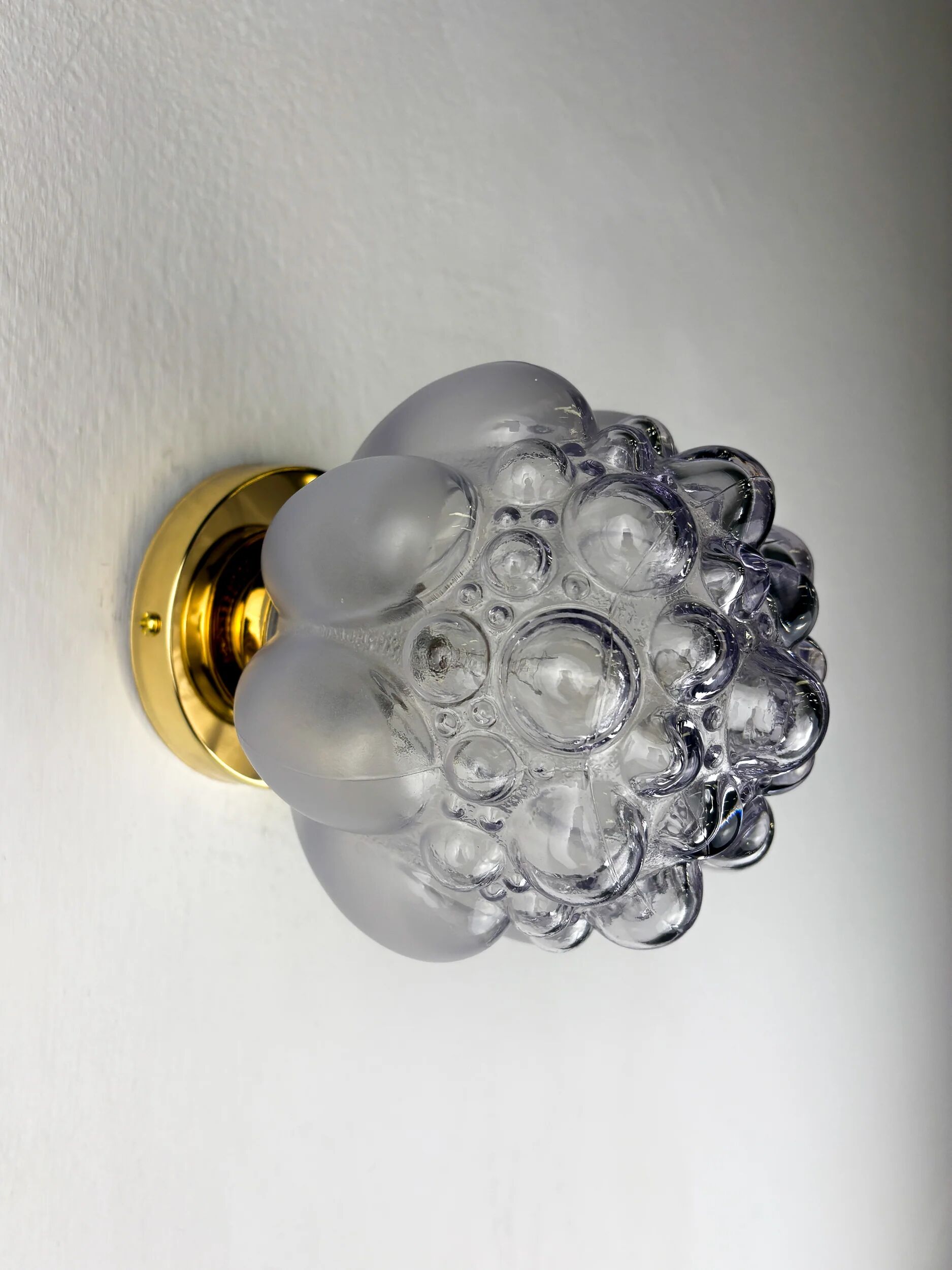 Bubble glass wall sconce – Helena Tynell style, Germany, circa 1970s