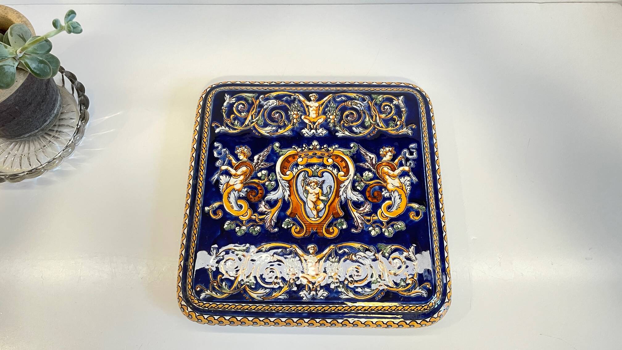 Ceramic coaster from gien france