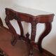 Console bois sculpté et marbre
