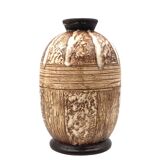 Louis Auguste Dage, Art Deco unique ceramic vase, France 1930