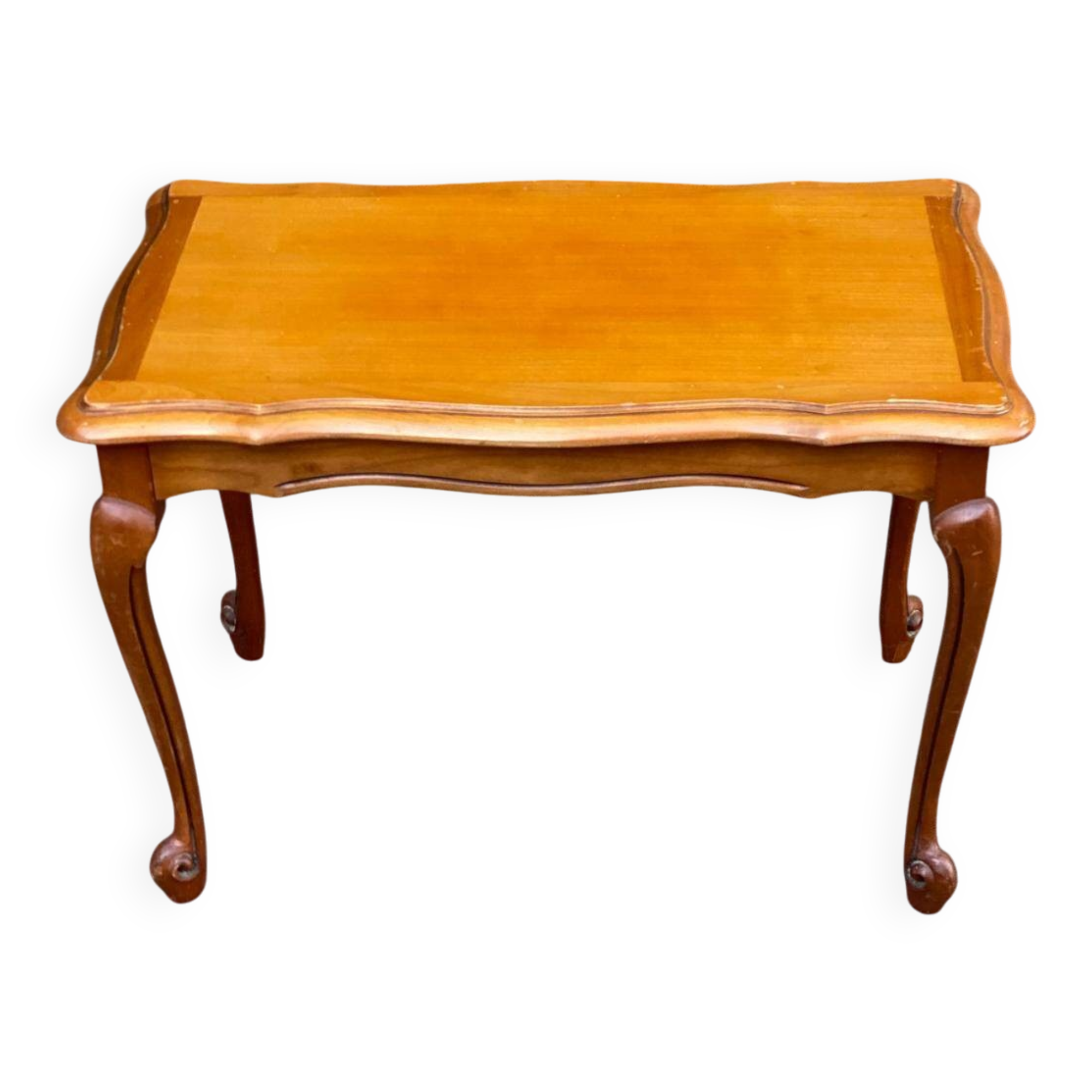 Table basse louis XV en bois massif 66x40cm