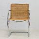 MR20 armchair, tubular chromed steel and rattan, Mies van der Rohe, circa 1960