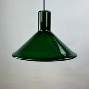 Green Danish glass pendant by Michael Bang for Holmegaard 1972
