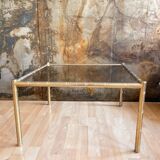 Bamboo coffee table in brass