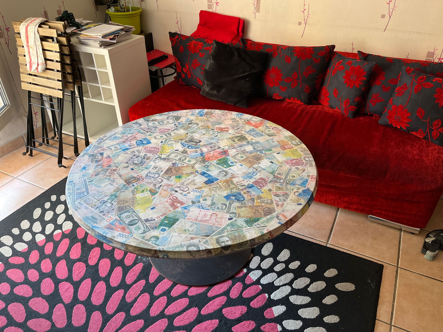 Industrial coffee table