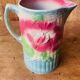 Old slip pitcher Made in France Sweet pea