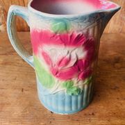 Old slip pitcher Made in France Sweet pea