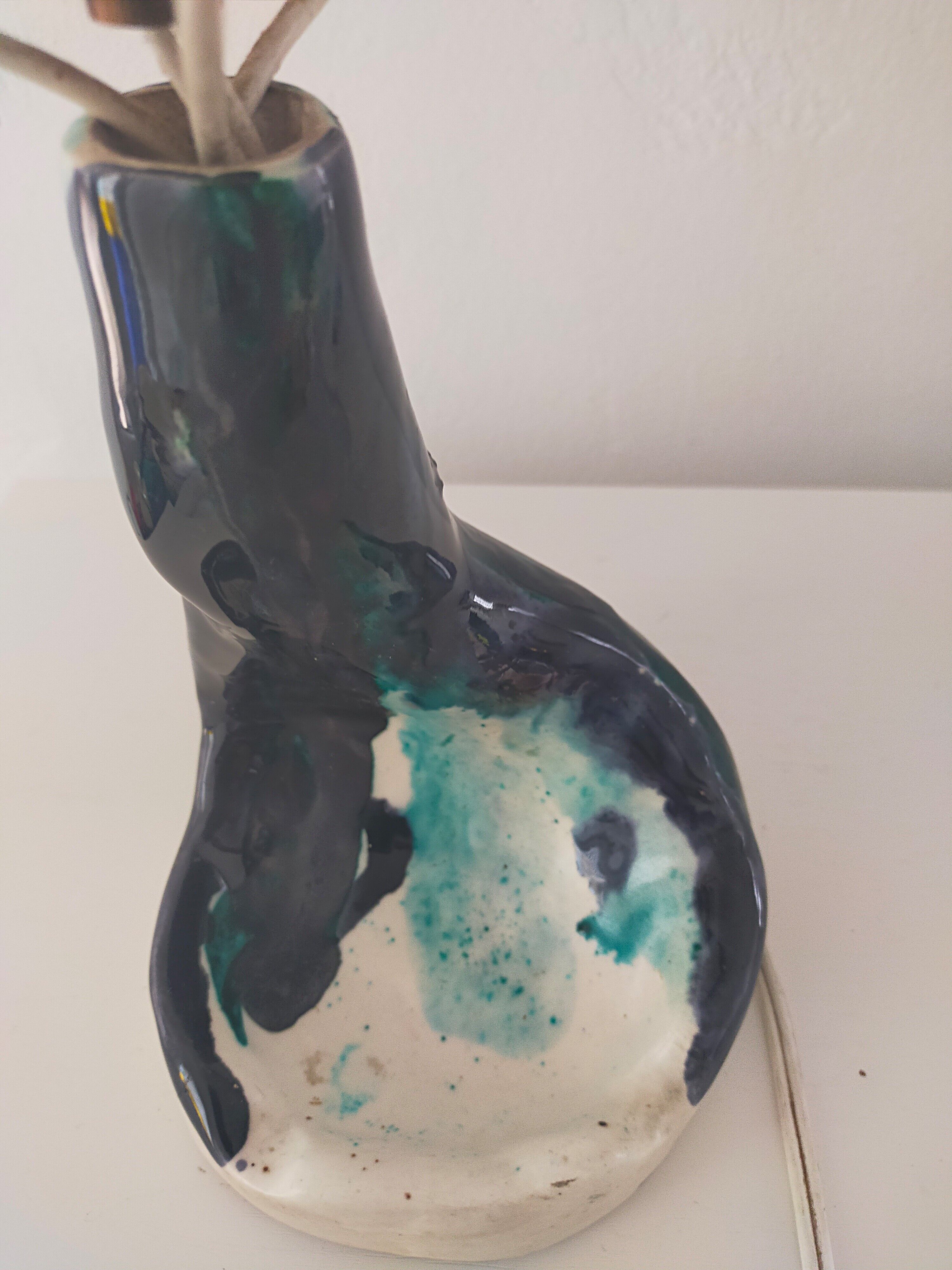 Vintage ceramic lamp foot Vallauris