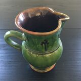 Olive green Provençal pitcher