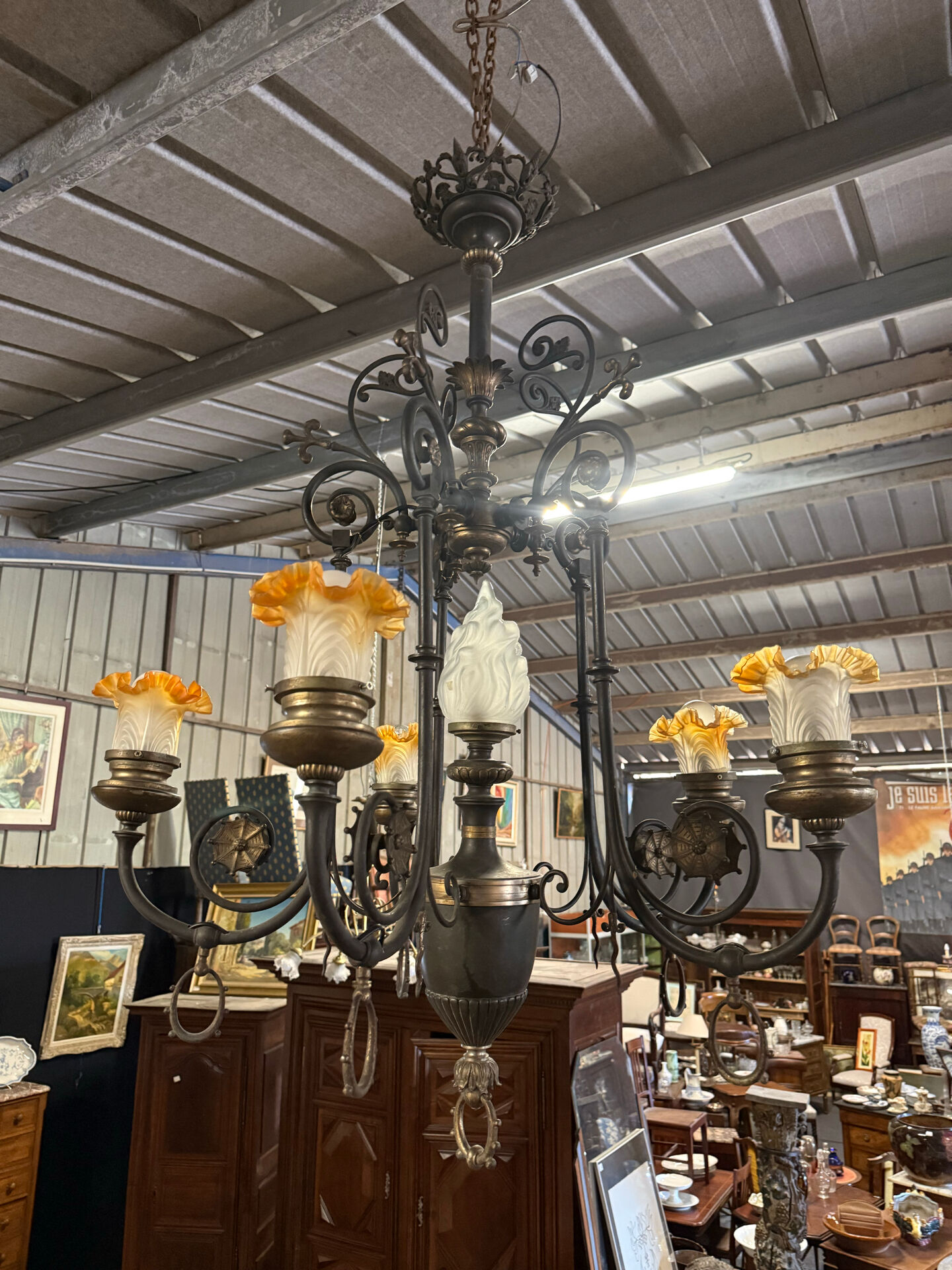 Lustre Napoléon III 6 feux