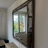 Antique mirror with wooden ornaments