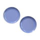 Duo of blue dessert plates, SAAR, Villeroy and Boch model, vintage