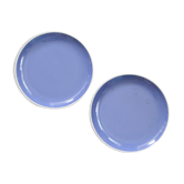 Duo d'assiettes à dessert bleu, modèle SAAR, Villeroy et Boch, vintage