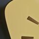 Vintage formica clock asymmetrical silent wall clock "Golden yellow Jaz"