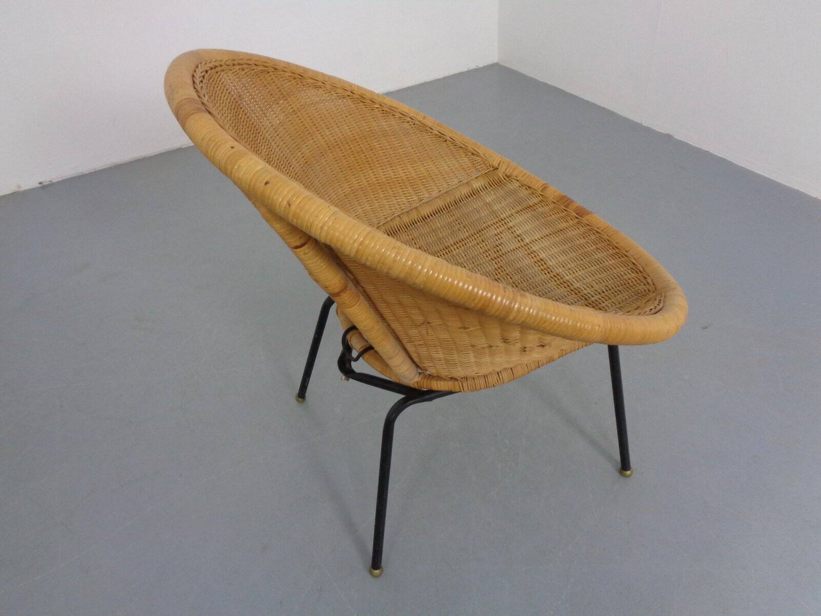 Mid-Century Modern Wicker Chair by Paul McCobb, USA, 1950s