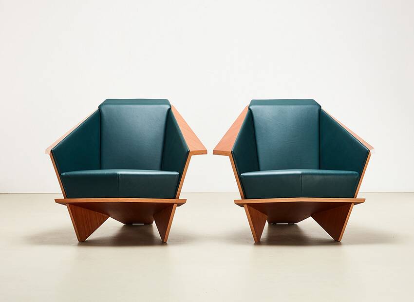 Frank Lloyd Wright Pair of Taliesin 1 Lounge Chairs for Cassina 1949/2018