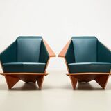 Frank Lloyd Wright Pair of Taliesin 1 Lounge Chairs for Cassina 1949/2018