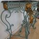 Magnificent Louis XV style iron and marble console