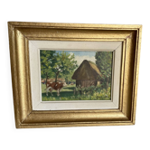 Tableau de gorges lattès vache à la ferme
