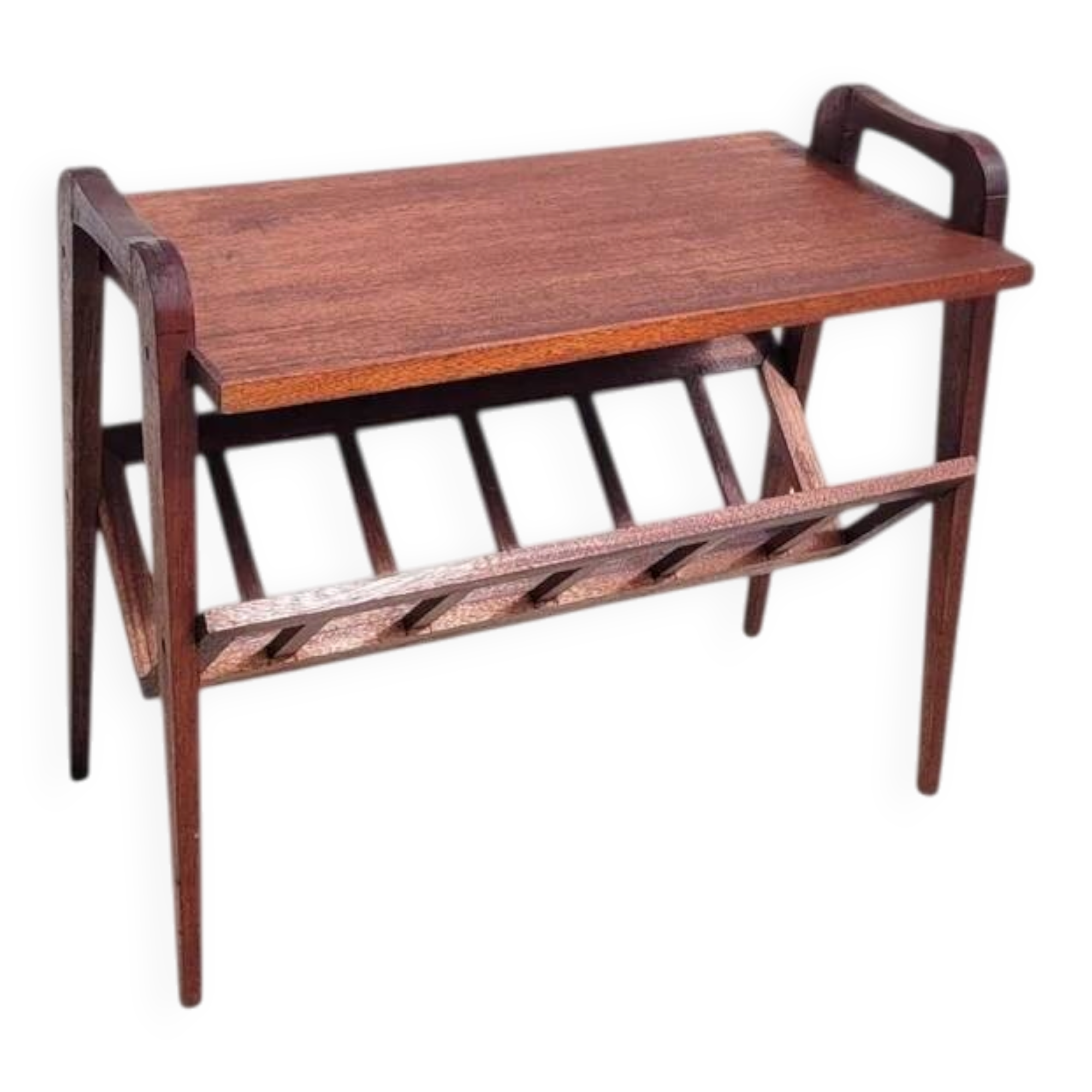 Vintage 1960s wooden magazine rack