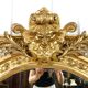 Antique fireplace mirror Napoleon III gilt wood nineteenth 98x146cm