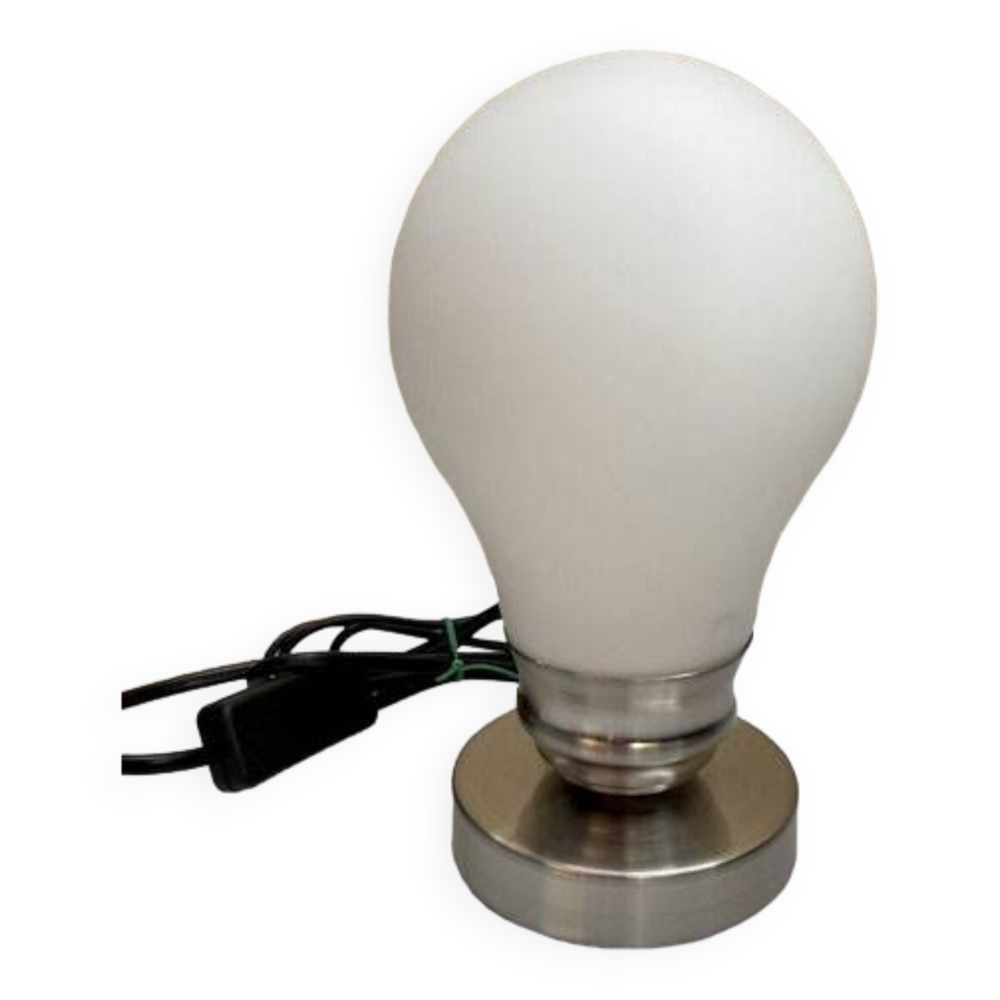 Nino bulb lamp, steel and glass